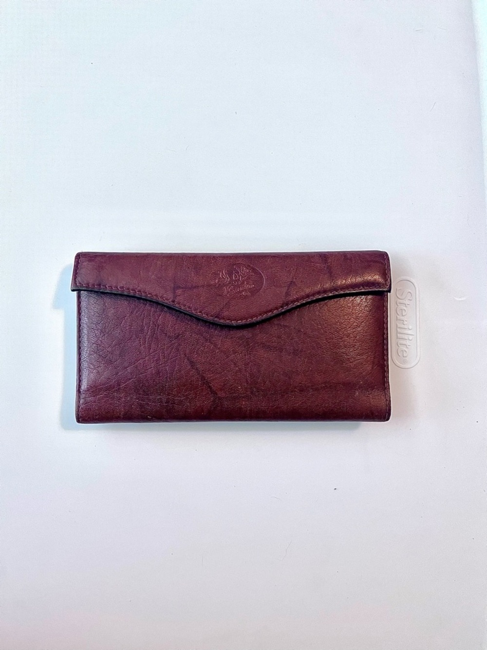 BUXTON Genuine High Grade Leather 8” Wallet w Checkbook Cover Marbled Brown EEUC - Picture 13 of 13